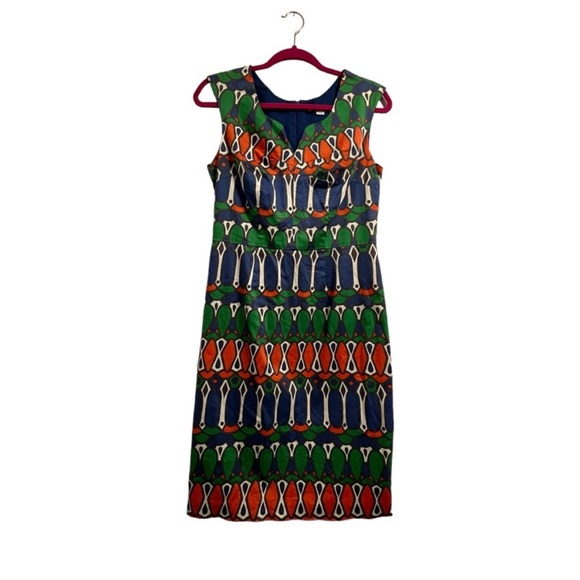 Boden Dresses & Skirts - Boden | Multicolor Geometric Print Cotton Shift Dress